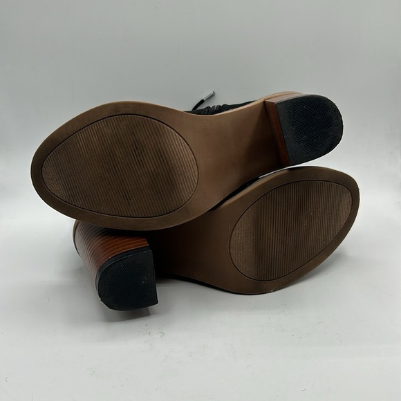 Madden Girl Jettie Black Block Heel Faux Suede Ankle Bootie Boots Size 7 M - Picture 9 of 10